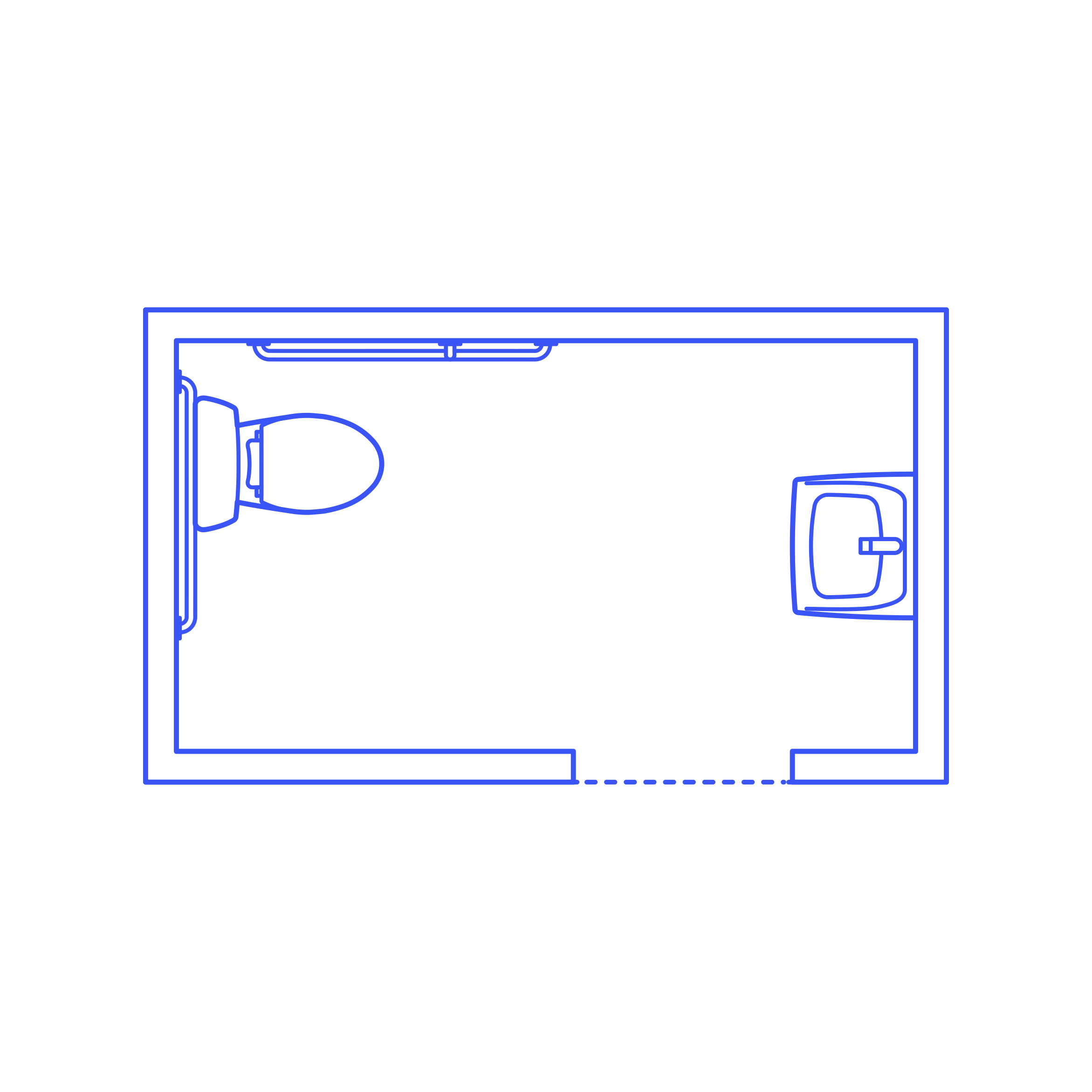 Layouts Bathrooms Half Accessible 2 Wall Facing Flat Line Svg Vector Free Vectors